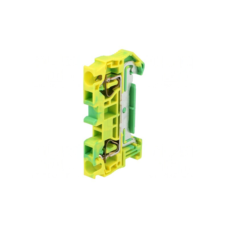 Conector Îmbinare Șine Galben-Verde 2 Borne 0,08-4mm² | Electronic-mag.ro | Componente Electronice
