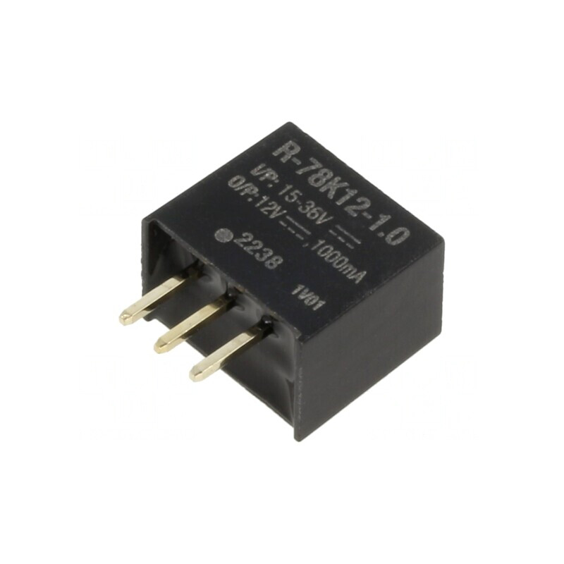 Convertor DC/DC 15-36V la 12V 1A SIP3 THT | Electronic-mag.ro | Componente Electronice