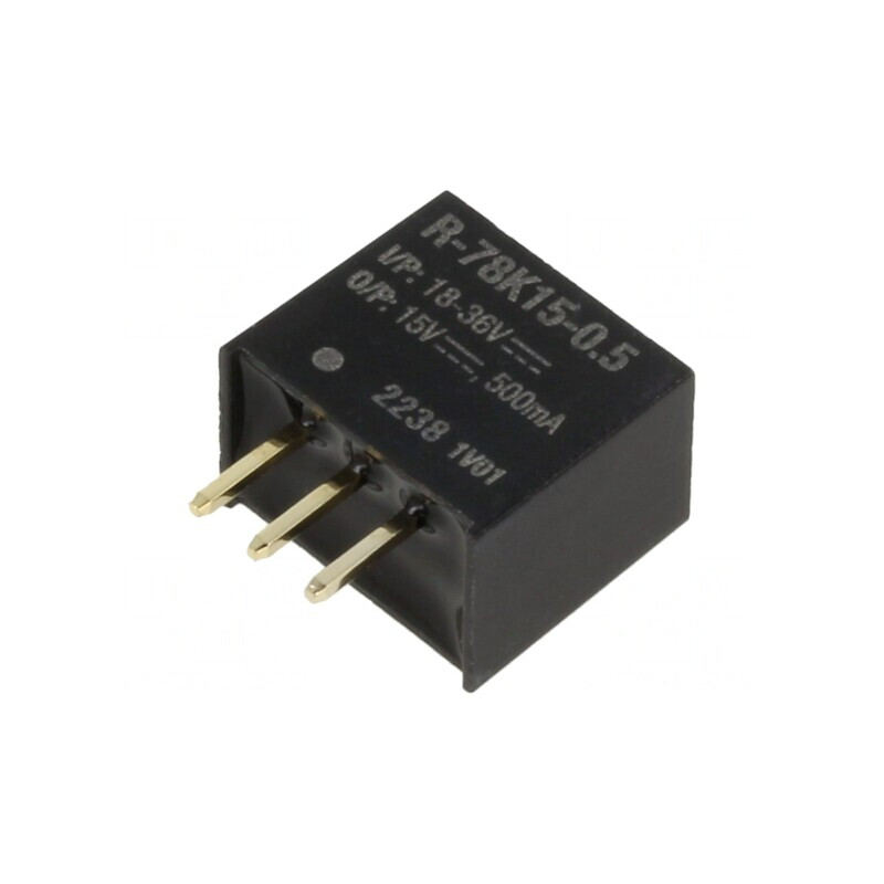 Convertor DC/DC 18-36V la 15V 500mA SIP3 THT | Electronic-mag.ro | Componente Electronice