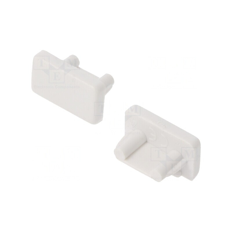Obturator Alb pentru Profile LED SLIM8, Set 20 Bucăți | Electronic-mag.ro | Componente Electronice