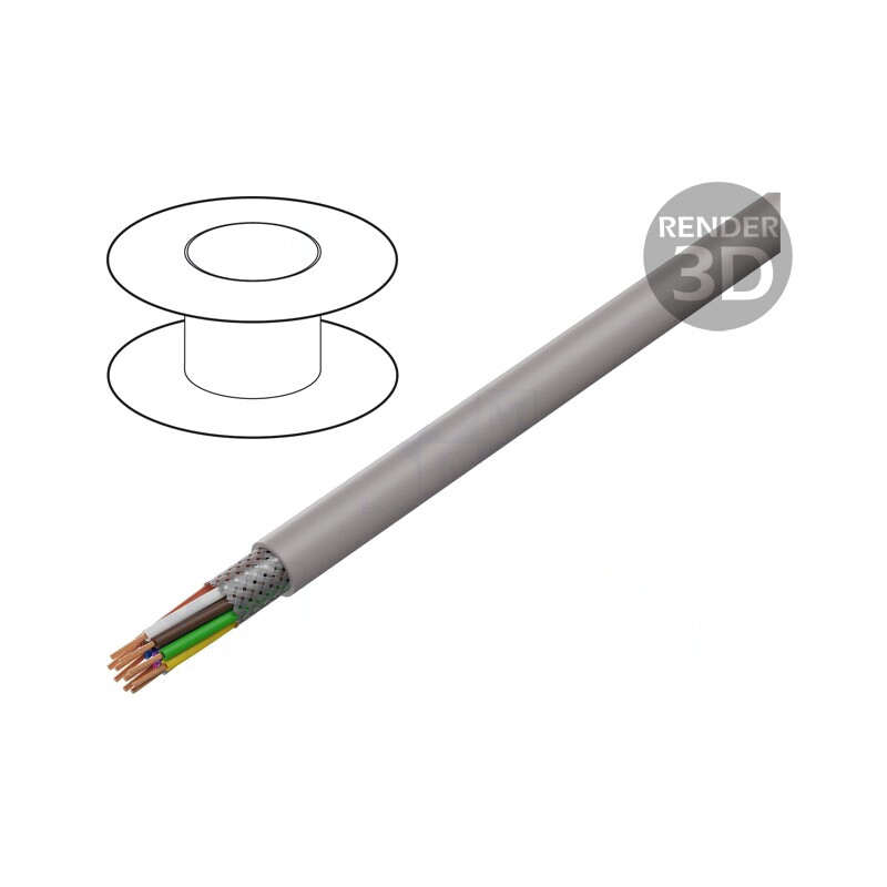 Cablu UNITRONIC LiHCH 10x0,25mm2 Gri-Bej 60V | Electronic-mag.ro | Componente Electronice