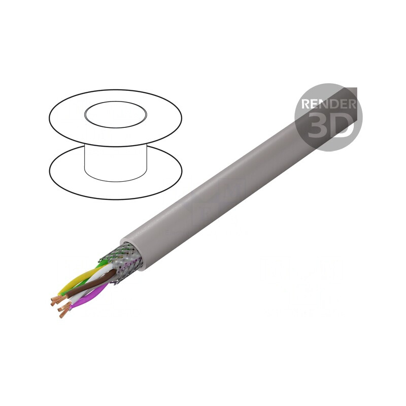 Cablu UNITRONIC LiHCH 3x2x0,25mm² LSZH Gri-Bej 60V | Electronic-mag.ro | Componente Electronice