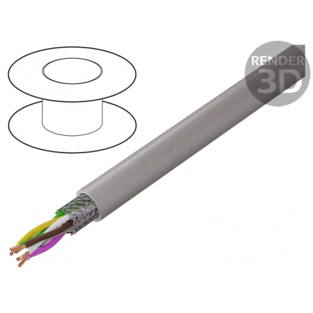 Cablu UNITRONIC LiHCH 3x2x0,25mm² LSZH Gri-Bej 60V | Electronic-mag.ro | Componente Electronice