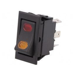 Întrerupător Basculant ON-ON 20A 12V Negru cu LED | Electronic-mag.ro | Componente Electronice