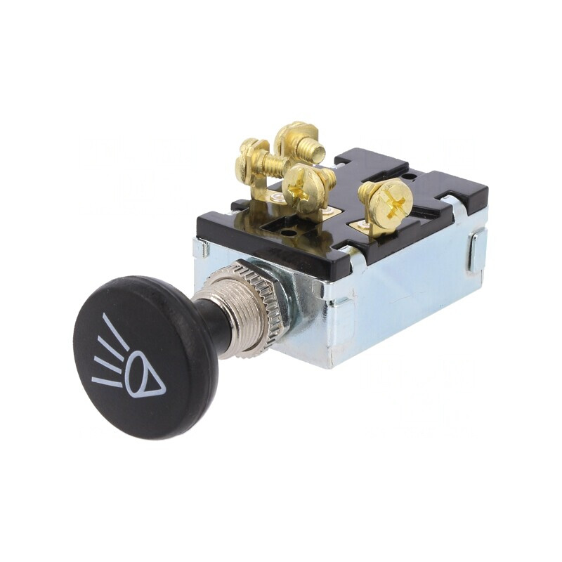 Comutator Push-Pull 30A 12V Negru | Electronic-mag.ro | Componente Electronice