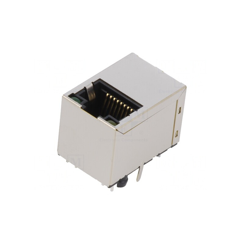 Soclu RJ45 8p8c Ecranat cu LED | Electronic-mag.ro | Componente Electronice