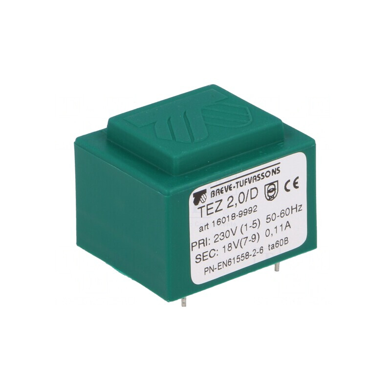 Transformator încapsulat 2VA 230V 18V PCB | Electronic-mag.ro | Componente Electronice