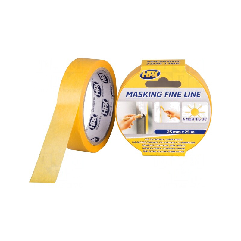 Bandă de mascare portocalie 25mm x 25m | Electronic-mag.ro | Componente Electronice