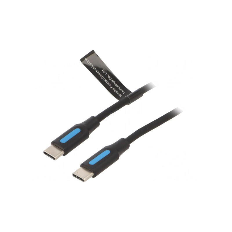 Cablu USB 2.0 USB C 2m Negru | Electronic-mag.ro | Componente Electronice
