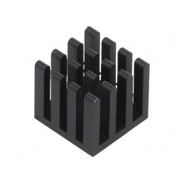 Radiator Extrudat Negru 15x15x14mm | Electronic-mag.ro | Componente Electronice