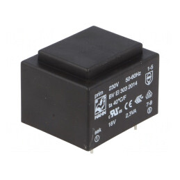 Transformator încapsulat 2,3VA 230VAC 18V PCB | Electronic-mag.ro | Componente Electronice