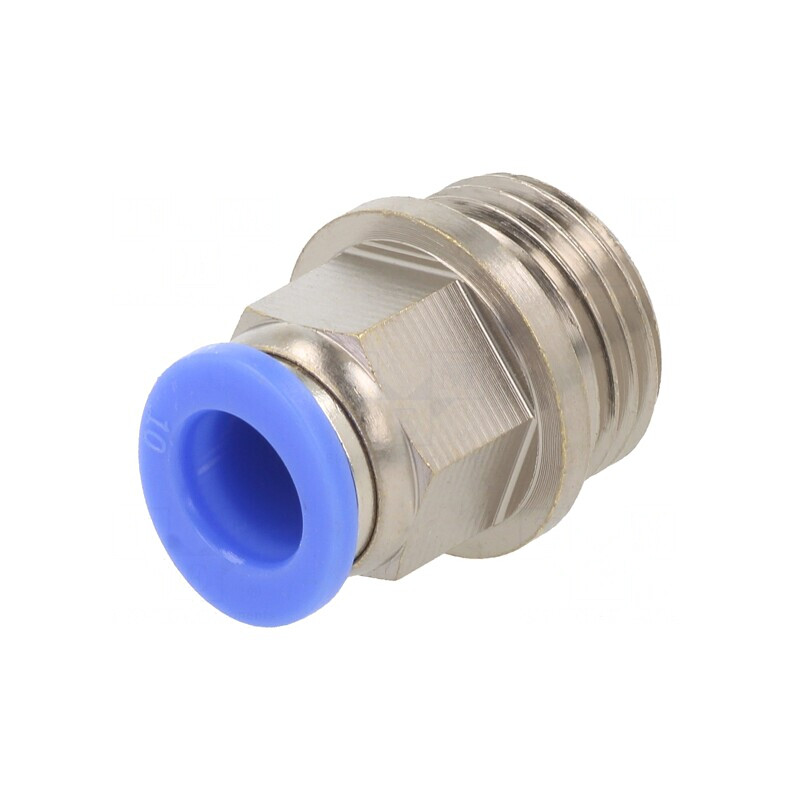 Racord Push-in Simplu Alamă Nichelată BLUELINE | Electronic-mag.ro | Componente Electronice