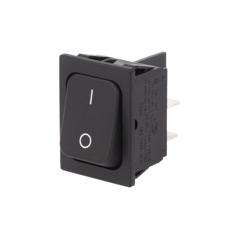 Rocker Switch 20A 250V Black IP40 | Electronic-mag.ro | Componente Electronice