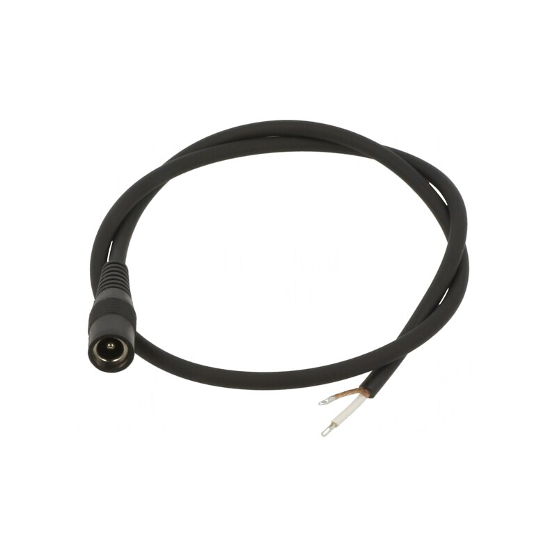 Cablu DC 5,5/2,1 Negru 2m | Electronic-mag.ro | Componente Electronice