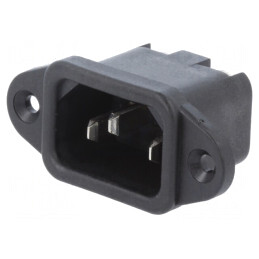 Conector Alimentare AC Soclu Tată 10A 250V IEC 60320 | Electronic-mag.ro | Componente Electronice
