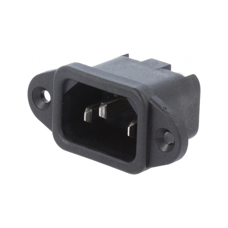 Conector Alimentare AC Soclu Tată 10A 250V IEC 60320 | Electronic-mag.ro | Componente Electronice