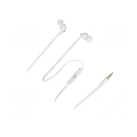 Căști In-Ear Albe cu Microfon Jack 3.5mm 1.2m 32Ω | Electronic-mag.ro | Componente Electronice