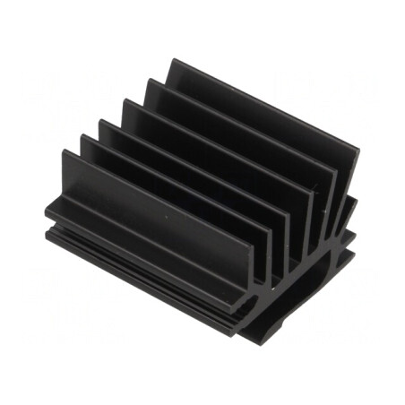 Radiator Extrudat cu Aripioare TO220 Negru 30mmx19.4mm | Electronic-mag.ro | Componente Electronice