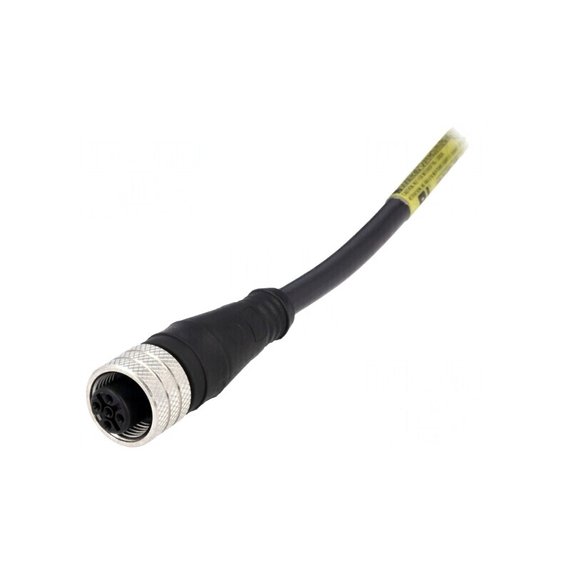 Mufă M12 4 PIN 5m IP67 250V | Electronic-mag.ro | Componente Electronice