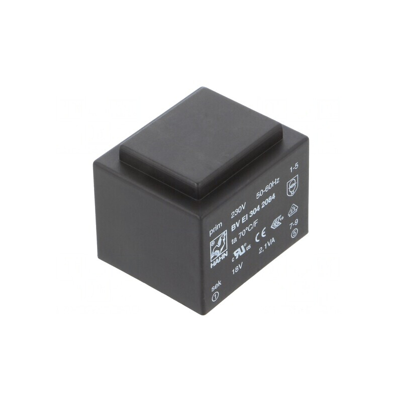 Transformator Încapsulat 2,1VA 230V 18V 117mA PCB | Electronic-mag.ro | Componente Electronice