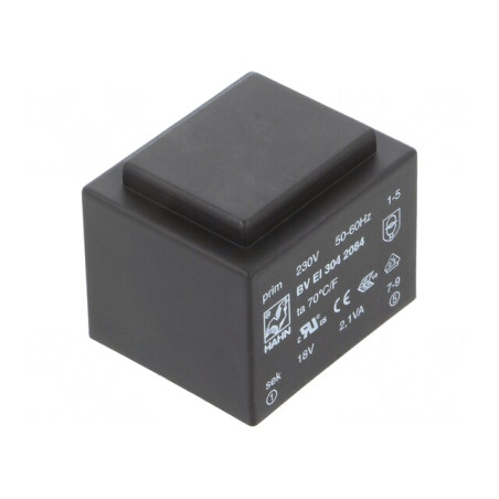 Transformator Încapsulat 2,1VA 230V 18V 117mA PCB | Electronic-mag.ro | Componente Electronice