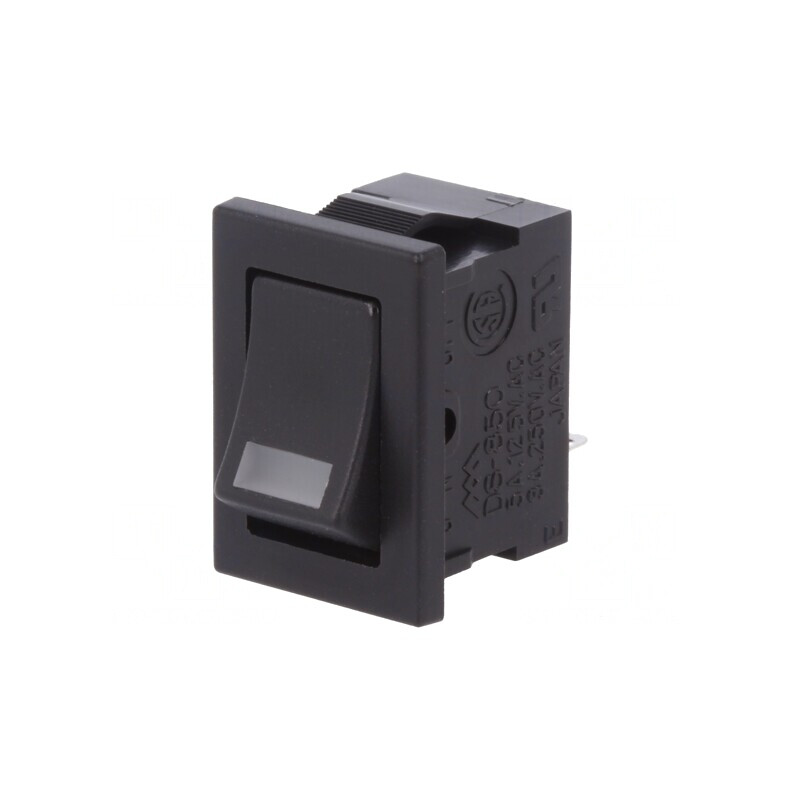 Întrerupător Rocker SPST ON-OFF cu LED Negru 3A/250V | Electronic-mag.ro | Componente Electronice