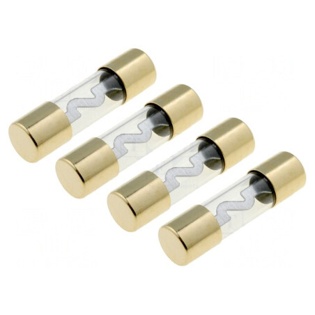 Siguranță sticlă 40A Conductor argintiu aurit | Electronic-mag.ro | Componente Electronice