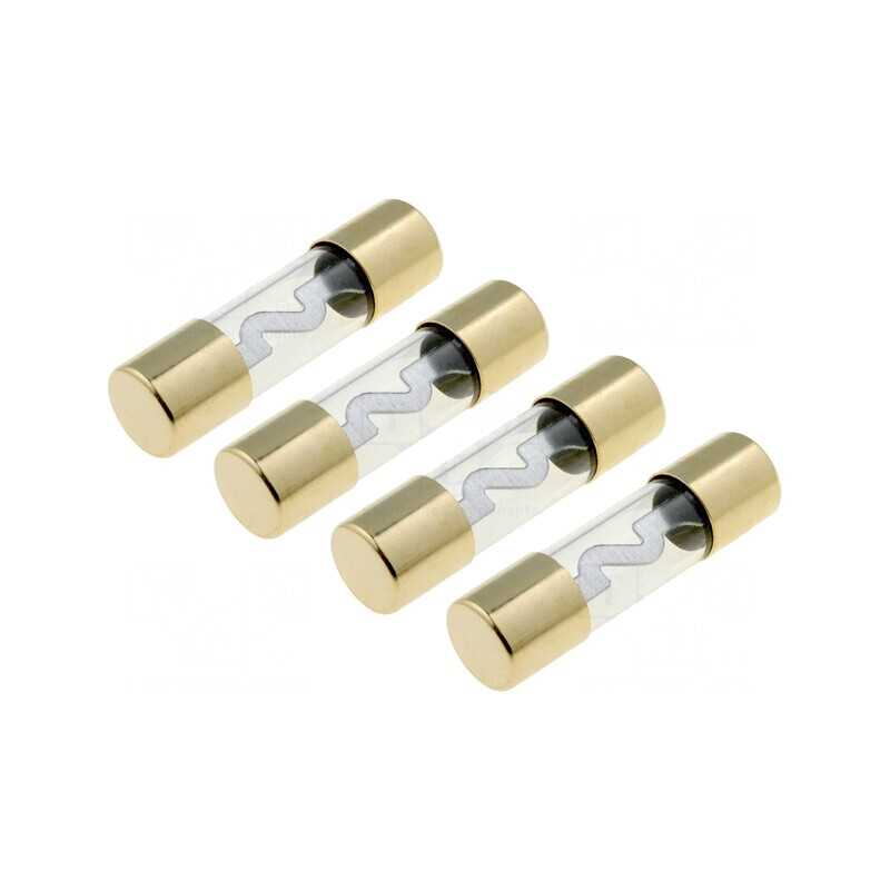 Siguranță sticlă 80A aurit argintiu | Electronic-mag.ro | Componente Electronice