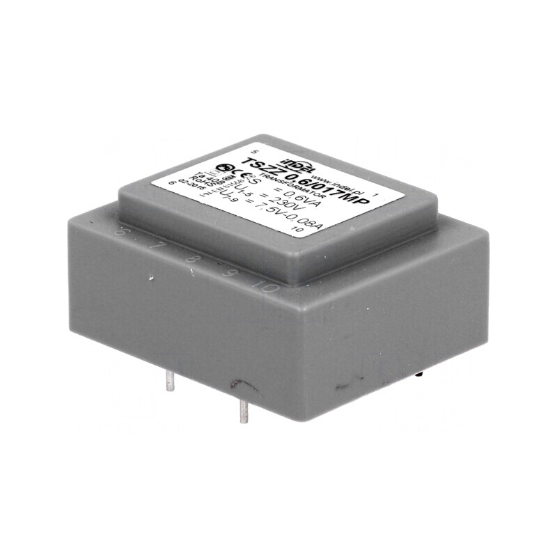 Transformator Încapsulat 0,6VA 230V 7,5V 80mA PCB | Electronic-mag.ro | Componente Electronice