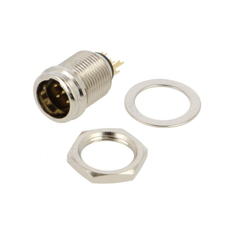 Soclu XLR Mini Tată 5 Pin Bronz Aurit 500V | Electronic-mag.ro | Componente Electronice