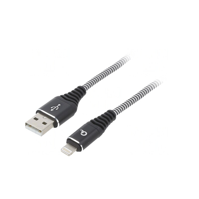 Cablu USB 2.0 Apple Lightning 2m Gri | Electronic-mag.ro | Componente Electronice