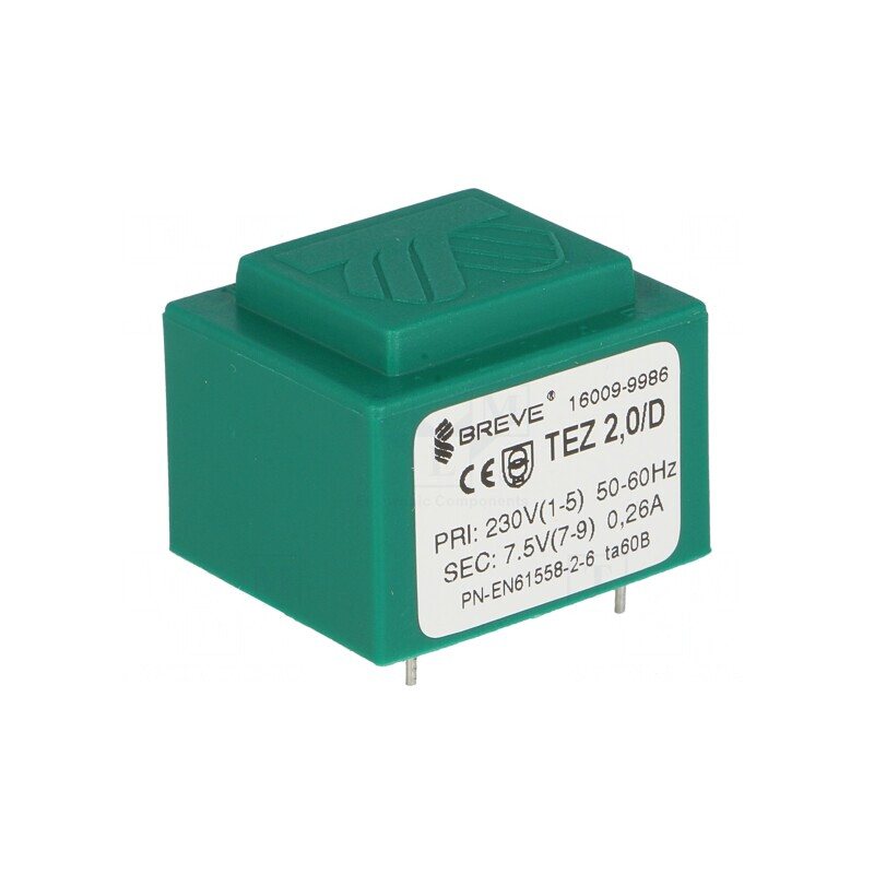 Transformator încapsulat 2VA 230V 7,5V PCB | Electronic-mag.ro | Componente Electronice