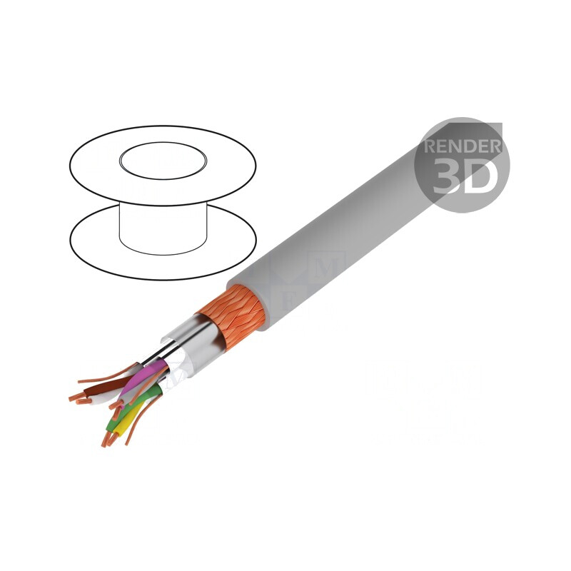 Cablu PVC gri 3x2x0,22mm2 250V cu autostingere | Electronic-mag.ro | Componente Electronice