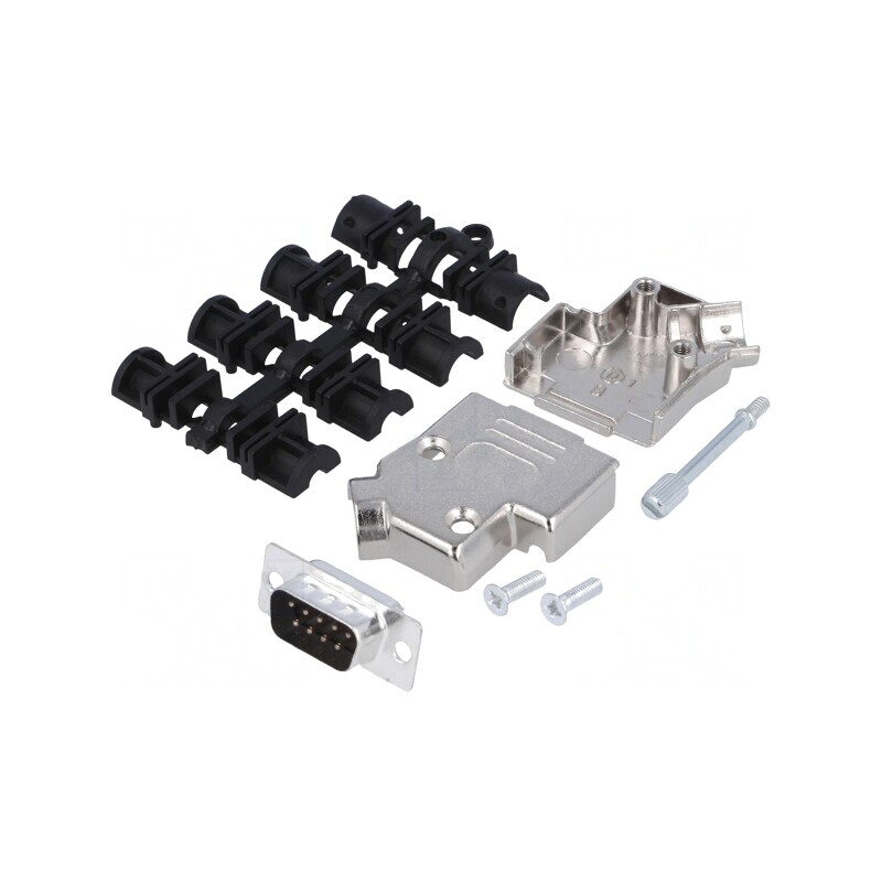 Mufă D-Sub 9 PIN Tată 45° Lipire Cabluri | Electronic-mag.ro | Componente Electronice