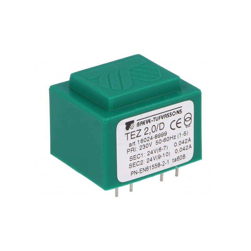 Transformator Încapsulat 2VA 230V 24V 41,6mA | Electronic-mag.ro | Componente Electronice