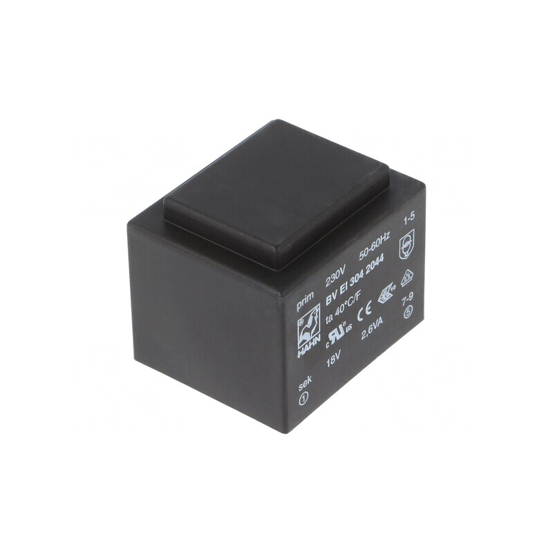 Transformator încapsulat 2,6VA 230V 18V PCB | Electronic-mag.ro | Componente Electronice