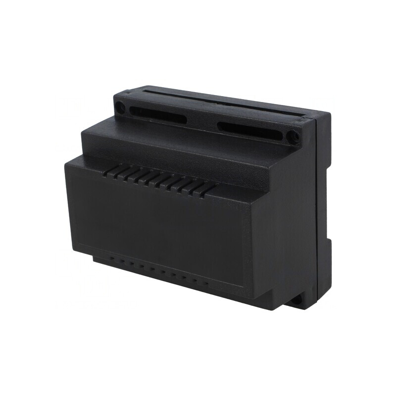 Carcasă DIN, 89x107x65mm, ABS Negru | Electronic-mag.ro | Componente Electronice