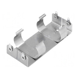 Suport Aluminiu pentru 4 Baterii R14 | Electronic-mag.ro | Componente Electronice