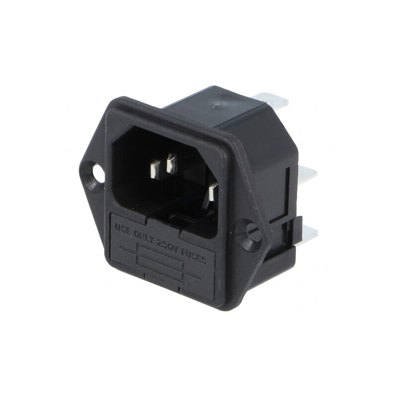 Conector de Alimentare AC 10A 250V Soclu Tată IEC 60320 | Electronic-mag.ro | Componente Electronice