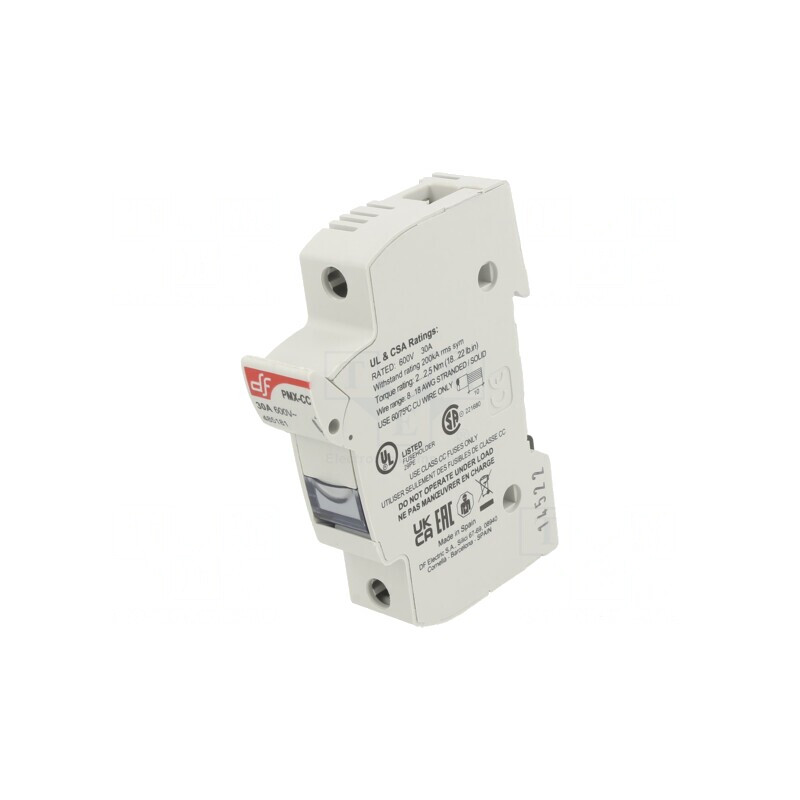 Clemă Siguranțe Cilindrice DIN 30A 600VAC IP20 | Electronic-mag.ro | Componente Electronice