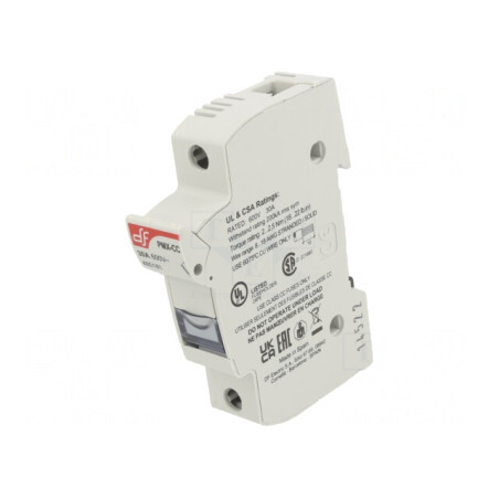 Clemă Siguranțe Cilindrice DIN 30A 600VAC IP20 | Electronic-mag.ro | Componente Electronice