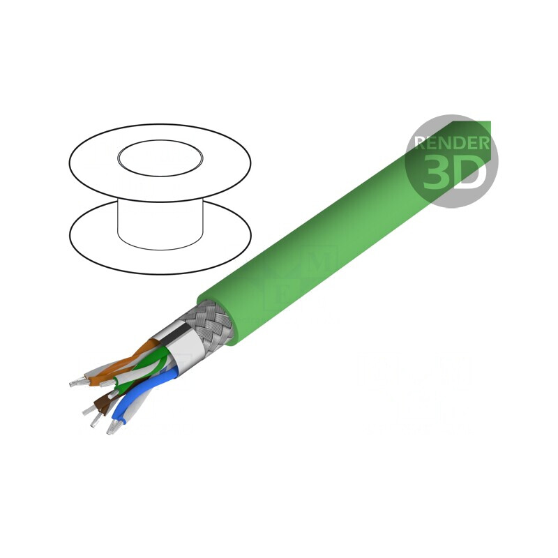 Cablu ETHERLINE® Cat.5 PVC Verde 6,8mm | Electronic-mag.ro | Componente Electronice