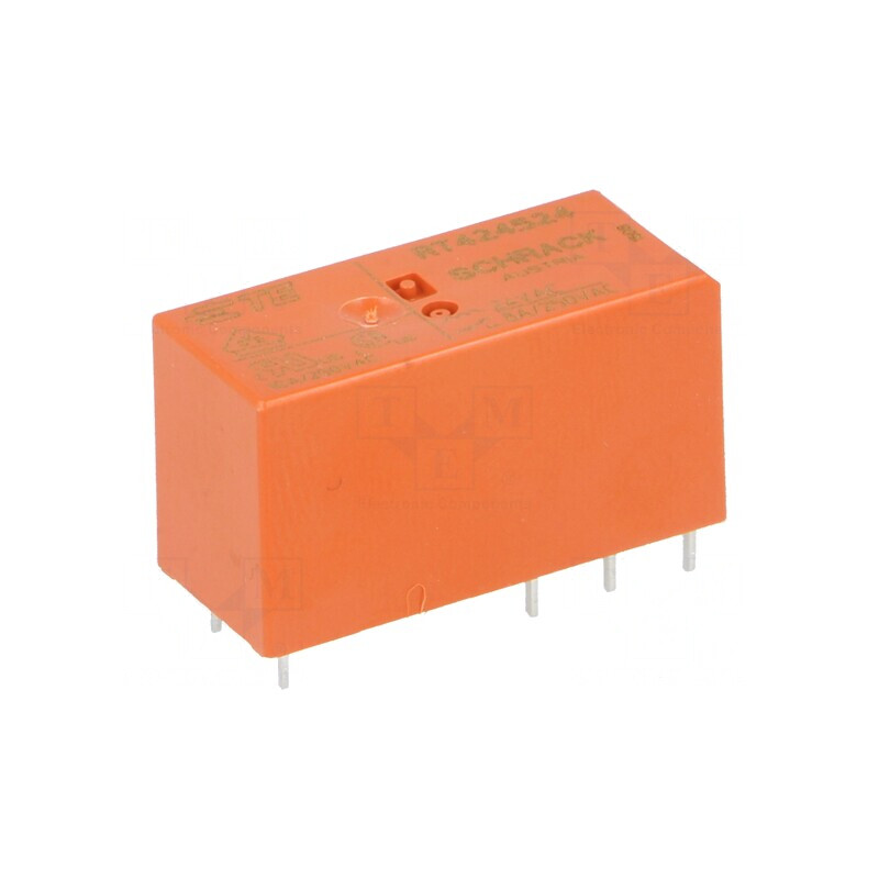 Releu Electromagnetic DPDT 24VAC 8A PCB | Electronic-mag.ro | Componente Electronice
