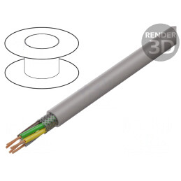 Cablu UNITRONIC LiHCH 5x0.5mm2 60V fără halogen gri-bej | Electronic-mag.ro | Componente Electronice