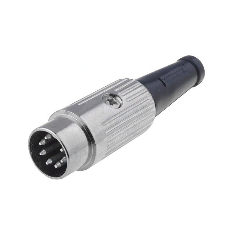 Mufă DIN 7-Pin 270° Dreptă pe Cablu 34V | Electronic-mag.ro | Componente Electronice