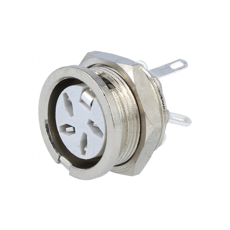 Soclu DIN 4 PIN 34V 2A Argintat | Electronic-mag.ro | Componente Electronice