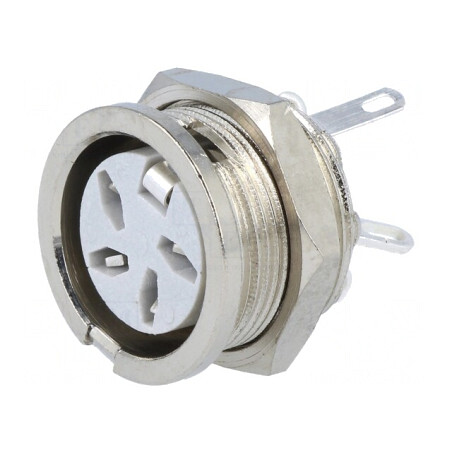 Soclu DIN 4 PIN 34V 2A Argintat | Electronic-mag.ro | Componente Electronice