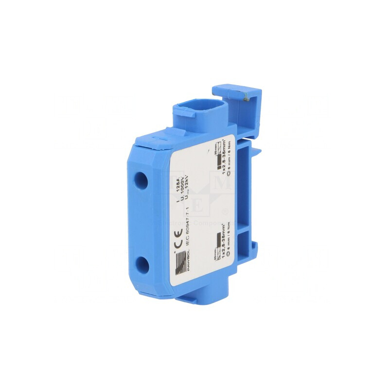 Bloc de distribuție cu 2 borne albastru | Electronic-mag.ro | Componente Electronice