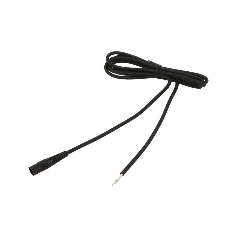 Cablu Alimentare DC 5,5/2,1 Negru 1,5m 1x0,75mm2 | Electronic-mag.ro | Componente Electronice