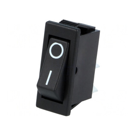 Întrerupător Rocker ON-OFF 16A/250V Negru | Electronic-mag.ro | Componente Electronice